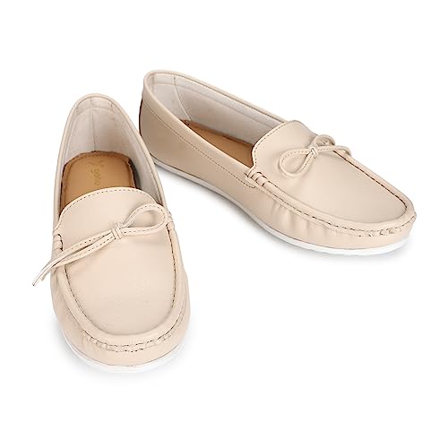Image of YOHO Bliss Comfortable Slip On Semi Casual Loafer for Women | Stylish Fashion Moccasins Range | Cushioned Footbed Finish | Flexible | Style & All-Purpose | Formal Office Wear Shoe