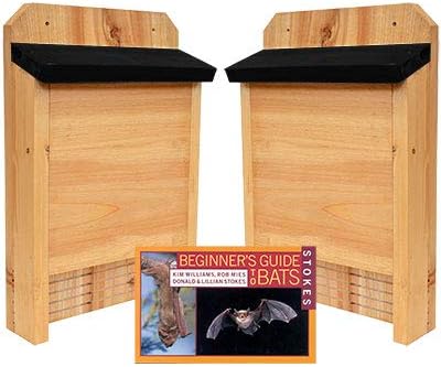 Nature's Way Cedar Single Chamber Bat Houses with Book