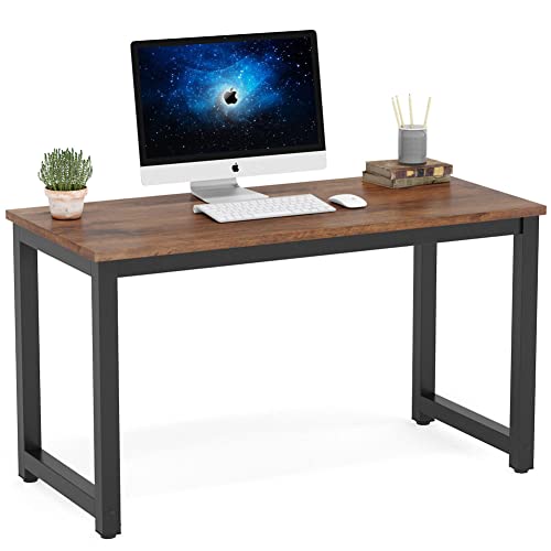 Tribesigns Modern Simple Computer Desk, 47 inch Vintage Office Desk Computer Table, Study Writing Study Desk Workstation for Home Office, Rustic Brown by Tribesigns - Used condition - US$110.49