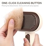 Aumuca Cat Brushes for Indoor Cats Dog Hair Brush for Shedding Long or Short Haired Cats Grooming Deshedding Brush for Dog Kitten Horse Massage Removes Loose Fur, Brown - Image 6