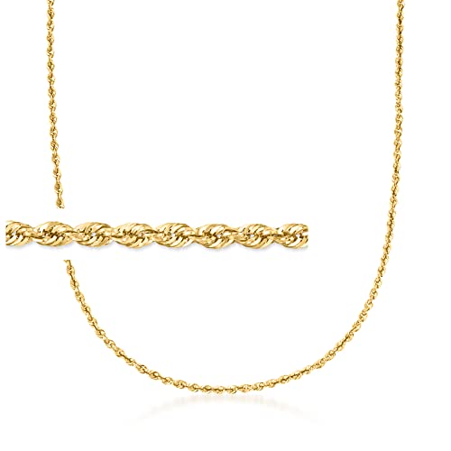 Ross-Simons 3.2Mm 14Kt Yellow Gold Rope-Chain Necklace. 24 Inches #TOP16