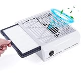 El aspirador de polvo de uñas utiliza una almohadilla de filtro reutilizable para recoger el polvo, reutilizable, reemplazable y fácil de limpiar. Limpie la almohadilla del filtro fácilmente con un secador de pelo o un cepillo para el polvo de uñas, pero no la lave.