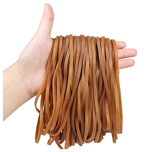 150 Pack Large Rubber Bands, Heavy Duty Trash Can Band, Strong Elastic Bands for Office Supply, Garbage Cans, File Folders, Size 8 Inches