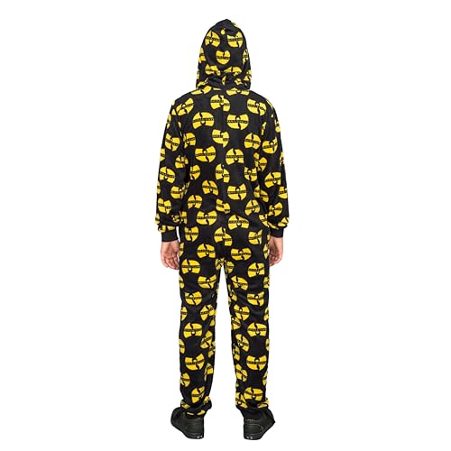 Wu Tang Clan Logo Toss Pajama Union Suit (Adult Medium) Black3