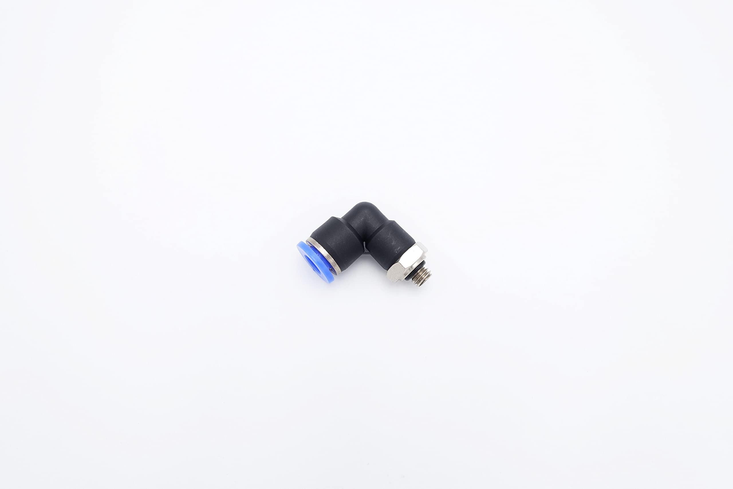 Empuje para conectar el tubo de 6 mm OD x M6 macho, neumático aire agua 90 grados conector de codo giratorio (paquete de 5)