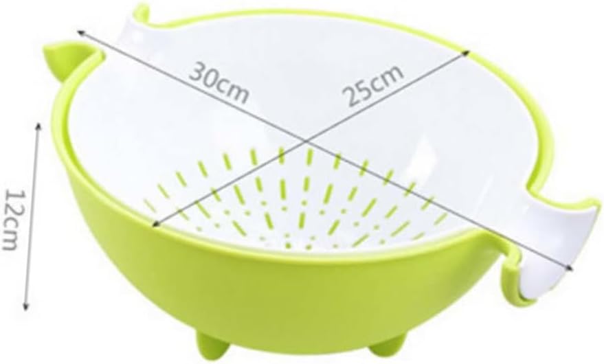 NUOBESTY Large Plastic Strainer and Washing Bowl Set Food Grade PP Colander Drainage Basket with Stable Base for Fruits Vegetables Pasta and Salad Rinsing Space-saving Kitchen Mixing Bowl image 2