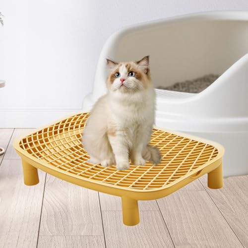 Aide pour litière de chat avec ce marchepied jaune pour petits chats - 7