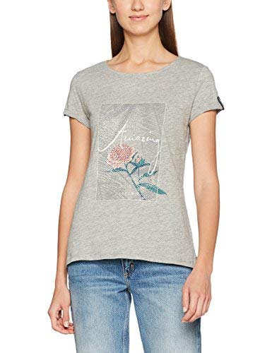 Esprit 057cc1k046 Camiseta, Gris (Light Grey 5), 38 (Talla del Fabricante: Medium) para Mujer
