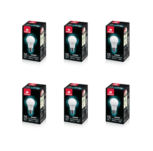 Image of Havells 9w LED Bulb for Home & Office |B22 LED Bulb Base |Cool Day White Light (6500K) |4Kv Surge Protection |High Voltage Protection |Eco Friendly Energy Efficient | Pack of 6