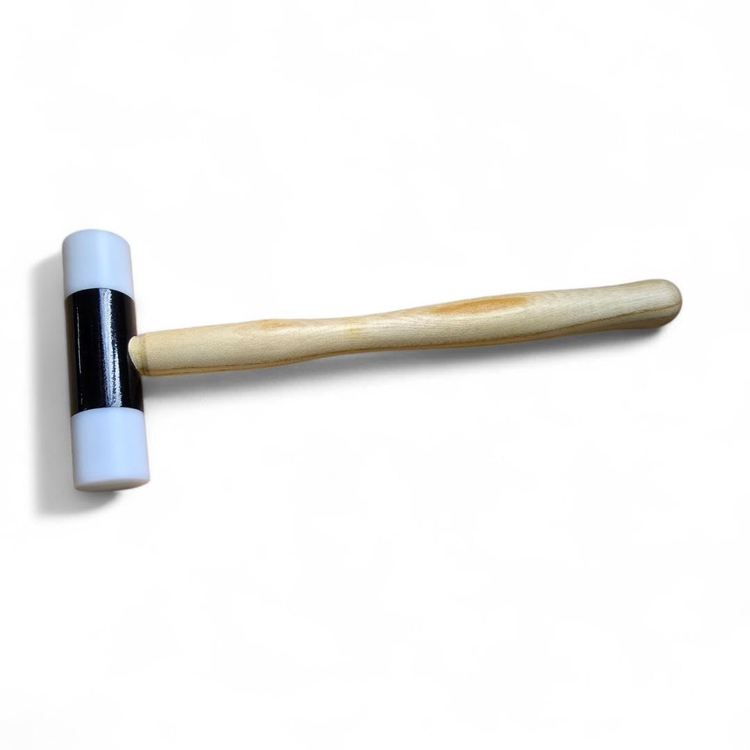 Ptl White Plastic Hammer Dual Face Nylon Head Hammer, 1" Diameter, For Jewellery Making, Hobby Crafting, Metal Forming Multipurpose Ptl®