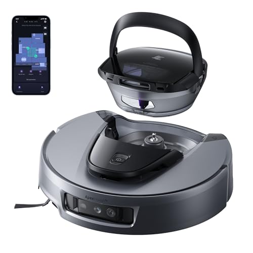 3i G10+ Robot Aspirapolvere, Raccoglie e Compatta la Polvere, Forte Aspirazione da 18.000Pa, Spazzola Laterale Retrattile e Mocio, Navigazione Intelligente, Evita Ostacoli, Spazzole Tangle‑Free