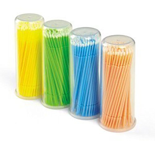 2Packs(200pcs) Disposable Microbrush Applicators Mascara Best for Eyelash Extension(Color Random)