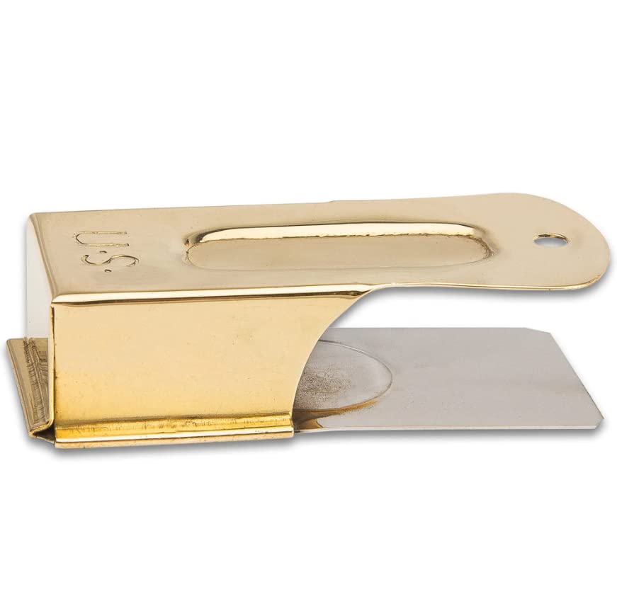 K EXCLUSIVE Military Cricket Clicker Clacker - Solid Brass And Steel Construction, Replica, Stamped With U.S. - Dimensions 2 1/4”X 1”X 5/8”