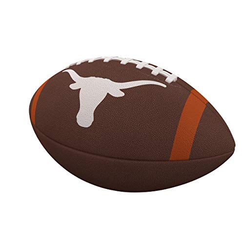 Logo Brands NCAA Texas Longhorns Team Stripe Official-Size Composite Football, Brown