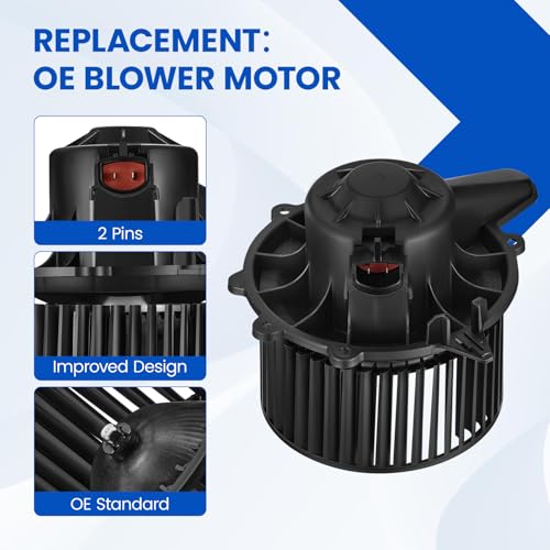 Image of HVAC Blower Motor 700027 Compatible with Ford Expedition F-150 Heritage F-250, Compatible with Lincoln Blackwood Navigator, YL7Z18504AA, 3010062, A /C Blower Motor Assembly