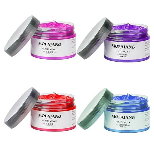 Temporary Hair Color Dye for Girls Kids, Hair Wax Color Girl Toys Gifts for Age 4 5 6 7 8 9 Birthday,Party, Cosplay DIY, Children's Day, Halloween, Christmas (4 Colors- Red Purple Blue Pink)