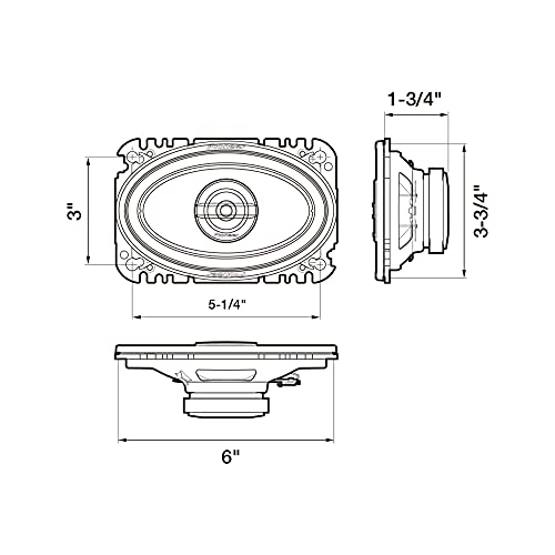 Pioneer Ts-G4620s G-Series 4" X 6" 200-Watt 2-Way Coaxial Speakers 8.30in. x 6.90in. x 2.60in, Black, TSG4620S - Image 4