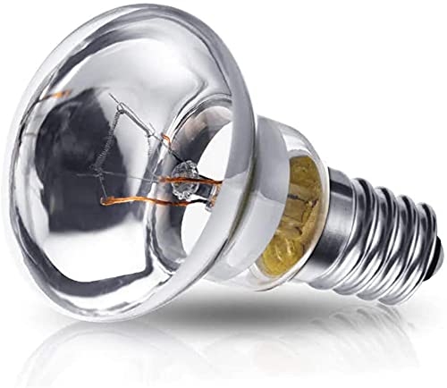 Sunnylinn 2X R39 E14 25W Lava Lamp Bulbs 240V, Small Edison Screw SES Reflector Spot Lava Lamp Bulbs Dimmable, SES Warm White 2600K Energy Saving R39 Spotlight Bulbs (Silver Base). - Image 4