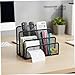 Black Metal Letter Sorter 3 Tier - Envelope Holder Mail Organizer Vertical File Holder for Office Countertop Desk
