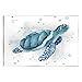 Stupell Industries Blue Happy Turtle Bubbles Wood Wall Art, Design by Janet Tava