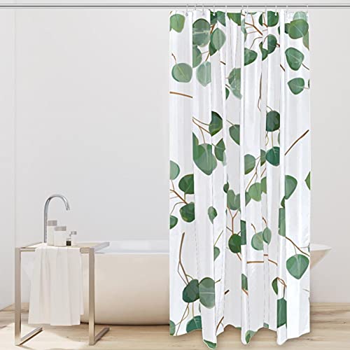 Rideau de douche imperméable 167x182 cm feuilles vertes rideau baignoire - 3