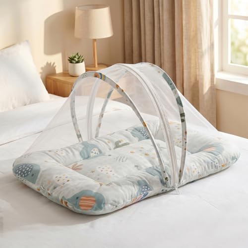 Image of StarAndDaisy 3 in 1 Baby Mosquito net for Sleeping, Mosquito net for Newborn Baby with Washable Design, Soft and Comfortable Bed.