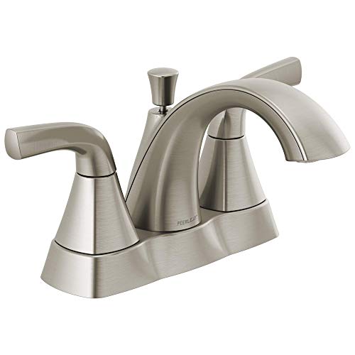 Peerless P2535LF-BN Parkwood Two Handle Lavatory Faucet Centerset, Brushed Nickel