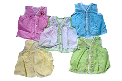Image of Multi Color Cotton Frocks for Babies, Girls, Kids of Age 0-6 Months