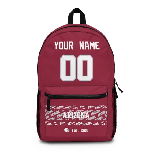 Image of Arizona School Backpack Custom Gifts for Boys Girls Teens | Custom Name and Number Personalized Bookbag