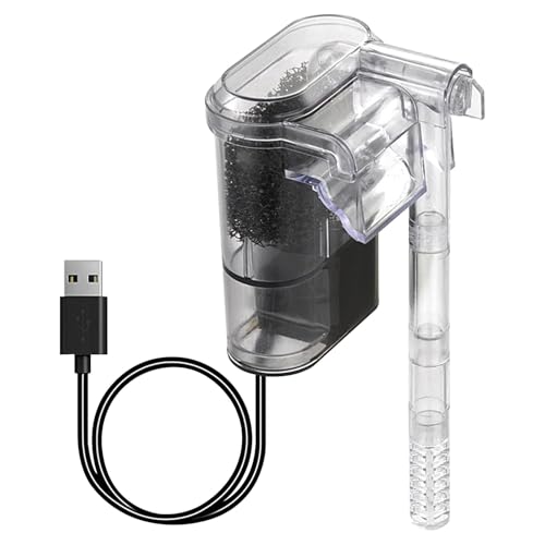 Aquarium Fish Tank Filter Slim Aquarium Filter for Up to 20L Quiet Operation Energy Efficient 3W Perfect for Coldwater & Tropical Fish