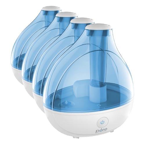 Image of Pure Enrichment MistAire Ultrasonic Cool Mist Humidifier - Quiet Air Humidifier for Bedroom, Nursery, Office, & Indoor Plants - Lasts Up To 25 Hours (Pack of 4)