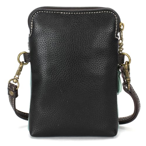 Image of CHALA Ocean Collection Cell Phone Crossbody Purse-Women PU Leather /Canvas Multicolor Handbag with Adjustable Strap