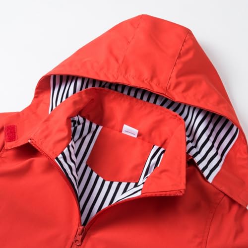 Waterproof Hooded Jacket for Boys Girls,Kids Raincoats Outdoor Windbreaker Dinosaur Rain Jacket3