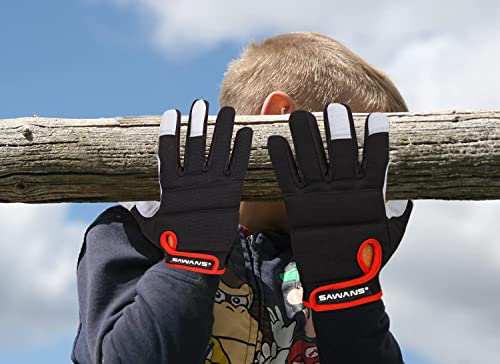 SAWANS Mens Work Gloves Women Safety Mechanic Working Gloves Utility Multipurpose Gardening Construction Touch Screen Flexible Breathable Padded Knuckles & Palm Heavy Duty (Small - Image 2