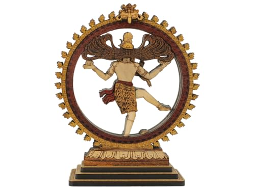 Estatua de Madera Nataraja 13 x 8.3 x 4.2 cm miniatura 5