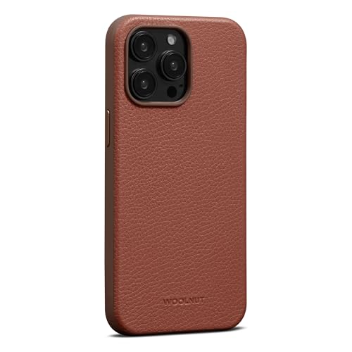 Woolnut Étui en cuir pour iPhone 15 Pro Max - Coque Cognac de protection - 2