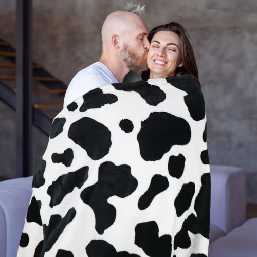 Cow Print Baby Blanket Flannel, Cozy Cow Throw Blankets For Newborn Infant And Toddler, Super Soft And Warm Receiving Baby Cow Print Blanket For Crib Stroller 40X50 In #TOP4