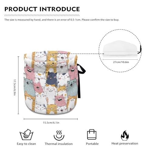 Image of Xoenoiee Cute Cartoon Cats Pattern Tea Cozy Tea Cosy for Teapots Keep Warm Teapot Cover Insulated Kettle Cover for Home Kitchen Table Decor