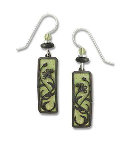 Adajio by Sienna Sky Celery Green Rectangle Overlay Earrings 7378