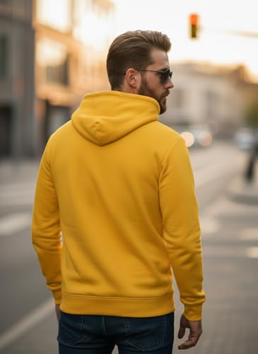 Image of Men Regular Fit Fleece ||Black||Hoodie Solid||Sweatshirt-JM3860