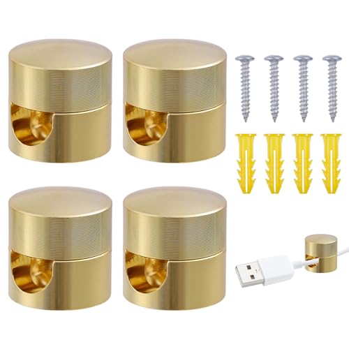 Organisateur de câble de chevet design doré pour harmoniser votre chambre