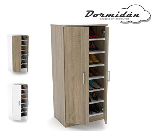 Dormidan- Mueble Zapatero 2 Puertas, Armario, Gran Capacidad (Roble) …
