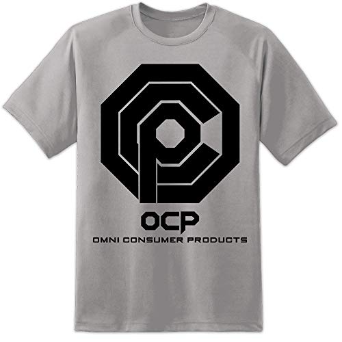 Digital Pharaoh Gris Hommes Robocop OCP Tous Produits de Consommation Logo Rétro T Shirt Années 80 Classique Vintage Imprimé - Gris, XXL