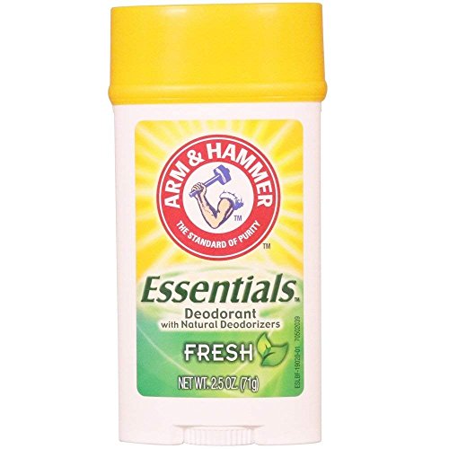 Arm & Hammer Essentials Natural Deodorant, Fresh, 2.5 Oz (Pack of 6)