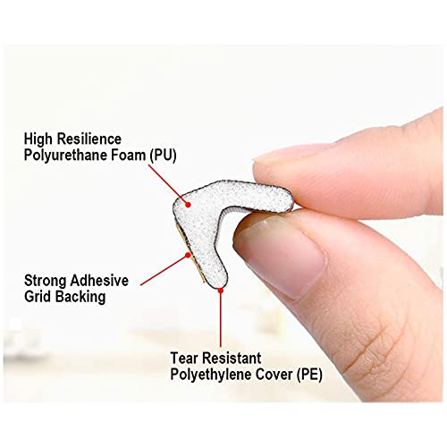 Fowong V Seal Weather Stripping White, 1/2 Inch Wide X 19 Feet Long, Self-Adhesive Pu Foam Door Frame Seal Door Jamb Weatherstrip Door Insulation Anti Collision #TOP3