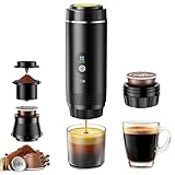 FNITAER Mini kaffeemaschine für unterwegs, 3 in 1 akku kaffeemaschine, auto espressomaschine mit USB, Kompatibel mit kapsel und gemahlener Kaffee, wohnmobil gadgets und camping geschenke