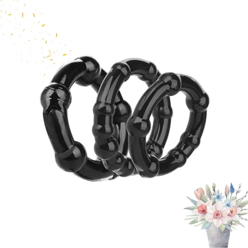 Newly 9 Pcs Silicone Men Se Toy Adult Toys Silicone Sx Toy for Couples Rings for Men Games Erection Longer Harder Stronger Cock Penis Enlargement Machine Sweater (Black)