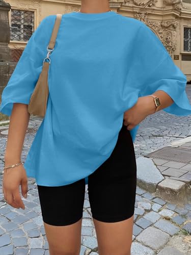 Image of Trendy Queen Womens Oversized T-Shirts Short Sleeves Workout Tops | Casual Summer Gym Tees Plus Size Fashion Clothes 2026
