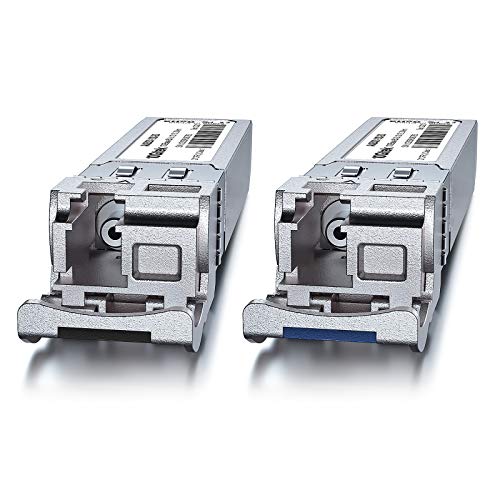 Image of 10Gtek a Pair of 10G SFP+ Bidi Transceiver, LC Single-Mode Single Fiber Module, 10GBASE-BIDI 1270nm /1330nm for Cisco SFP-10G-BX20D-I /SFP-10G-BX20U-I, Ubiquiti UniFi, Mikrotik, and More, DOM, 20km