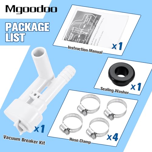 Image of 385316906 Vacuum Breaker Kit, RV Toilet Vacuum Breaker Kit for Dometic Sealand VacuF Lush Traveler Toilets Without Handle Sprayer Hook Up